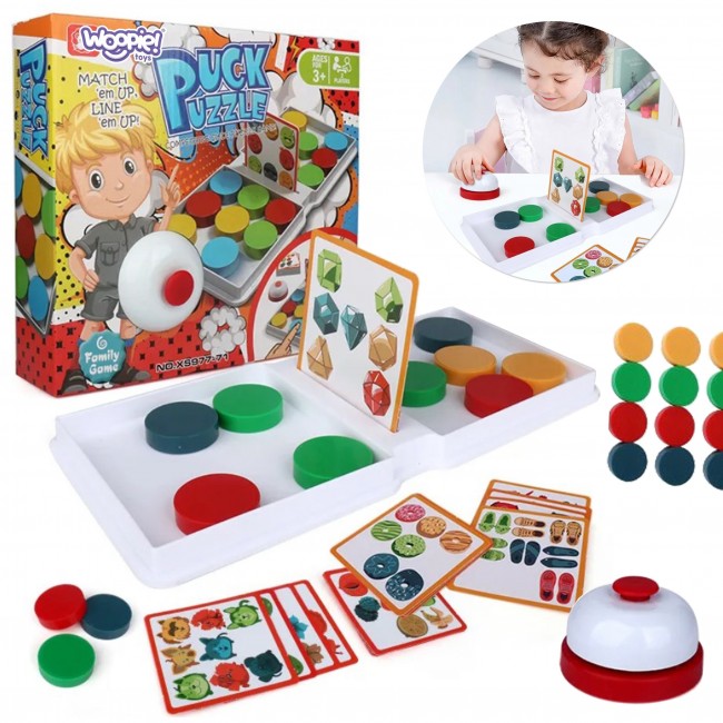 WOOPIE Gra Logiczna Układanka Wzorów Puck Puzzle