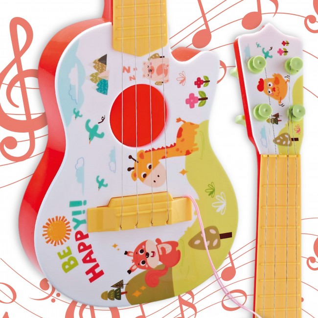 WOOPIE Gitara Akustyczna dla Dzieci Czerwona 43 cm