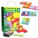 WOOPIE Gra Edukacyjna Transport Zwierzęta Puzzle Domino Montessori