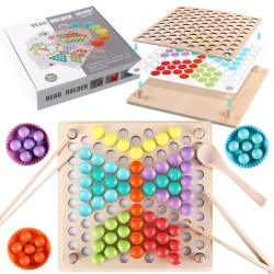 WOOPIE Kolorowe Kulki Układanka Montessori Mozaika Sorter