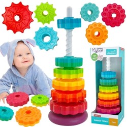 WOOPIE BABY Edukacyjna Piramidka Zakręcona Wieża