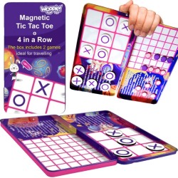 WOOPIE Magnetyczna Gra 2w1 Kółko I Krzyżyk + Gra 4 w Lini MINI