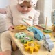STOLIK EDUKACYJNY MUZYCZNY LABIRYNT 5W1 DREWNIANY SENSORYCZNY WOOPIE GREEN