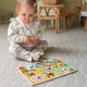 WOOPIE GREEN Drewniane Puzzle Montessori Farma z Pinezkami Do Dopasowania