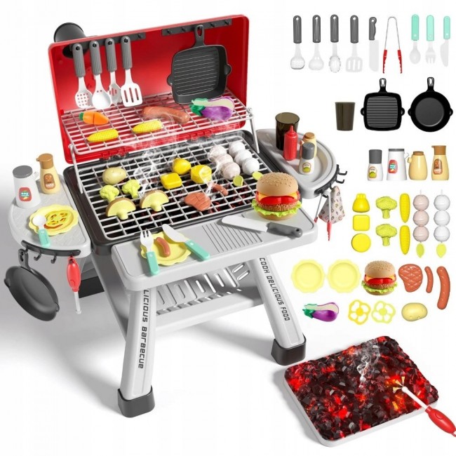 WOOPIE Grill Barbecue Zestaw 41 el. Efekty Świetle Para Wodna