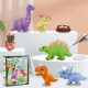 Woopie Stwórz Swoje Figurki Dinozaury  Zestaw kreatyny do Odlewania i Malowania DIY