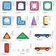 WOOPIE Klocki Magnetyczne Konstrukcyjne 3D Zestaw Edukacyjny Zamek Pojazdy110el.
