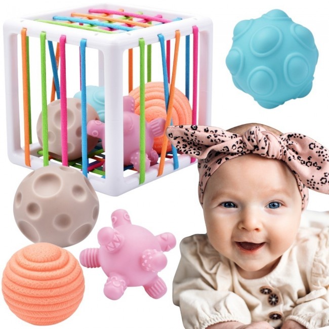 WOOPIE Elastyczna Kostka Sensoryczna Sorter dla Dzieci 5 el.
