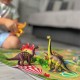 WOOPIE Zestaw Figurki Dinozaury 9szt. + Mata + Kuferek