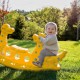 WOOPIE Bujak Wieloosobowy Dino Huśtawka Równoważna Żółta