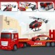 WOOPIE Zestaw Pojazdów Laweta Strażacka Helikopter Samochód Dźwięk Światła