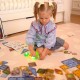 WOOPIE Klocki Magnetyczne Konstrukcyjne Świecące 3D Świat Zwierząt 124el.