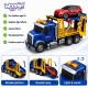 WOOPIE Laweta Ciężarówka Transporter Z Autkiem Światło Dźwięk Skala 1:14