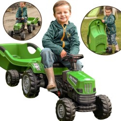 Woopie Zielony Traktor Na Pedały Big Power Z Przyczepą