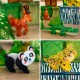 WOOPIE Klocki Magnetyczne Konstrukcyjne 3D Zestaw Edukacyjny Rzadkie Zwierzęta 45el.