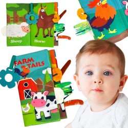 WOOPIE BABY Książeczka z Ogonkami Zwierząt Materiałowa