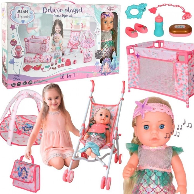 WOOPIE ROYAL Lalka Bobas Syrenka 18 Akcesorii
