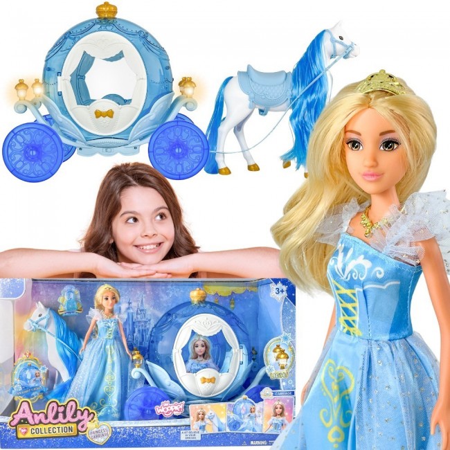 WOOPIE Lalka Lodowa Księżniczka Lily i Magiczny Powóz Karoca Akcesoria