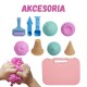 WOOPIE Zestaw Piasek Kinetyczny Lody w Walizce 1kg + Akcesoria