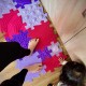 WOOPIE Mata Sensoryczna Ortopedyczna Puzzle 11 el. - Kolor Różowy/Fioletowy