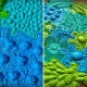 WOOPIE Mata Sensoryczna Ortopedyczna Puzzle 11 el. - Kolor Niebieski/Zielony