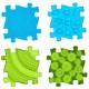 WOOPIE Mata Sensoryczna Ortopedyczna Puzzle 11 el. - Kolor Niebieski/Zielony