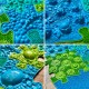WOOPIE Mata Sensoryczna Ortopedyczna Puzzle 11 el. - Kolor Niebieski/Zielony