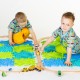 WOOPIE Mata Sensoryczna Ortopedyczna Puzzle 11 el. - Kolor Niebieski/Zielony