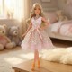 WOOPIE ROYAL Lalka Lily 30 cm Długie Blon Włosy Różowa Suknia Biżuteria