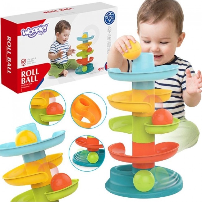 WOOPIE Kulodrom Tor Kulkowy Zestaw Spirala + 3 Kulki