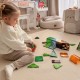 WOOPIE Klocki Magnetyczne Konstrukcyjne 3D Zestaw Edukacyjny Zwierzęta Dżungli 45el.