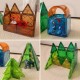 WOOPIE Klocki Magnetyczne Konstrukcyjne 3D Zestaw Edukacyjny Zwierzęta Dżungli 45el.