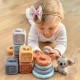 WOOPIE BABY Zestaw Edukacyjny 3w1 Piramidka Klocki Gryzak