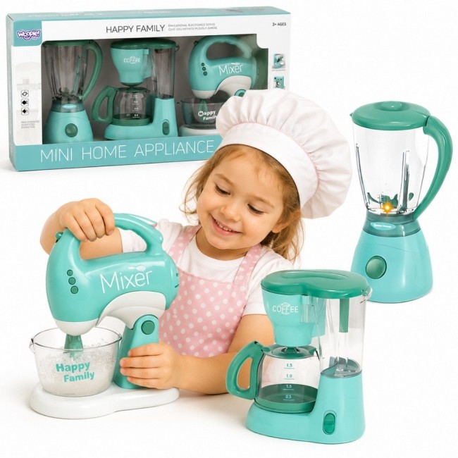 WOOPIE Zestaw AGD dla Dzieci 3w1 Mikser Blender Robot Kuchenny