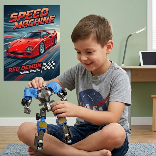 WOOPIE Robot Transformujący  w Pojazd Podwójna Siła Bojowa