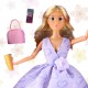 WOOPIE ROYAL Lalka Długie Blond Włosy 30 cm Lawendowa Suknia Akcesoria