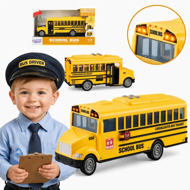 Woopie Autobus Szkolny Interaktywny Elektryczny 1:20