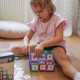 WOOPIE Przestrzenne Klocki Magnetyczne Nauka Liter 70 Elementów
