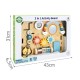 WOOPIE GREEN  Tablica Manipulacyjna Edukacyjna Sensoryczna Domek Montessori 2w1 8 el.
