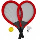 WOOPIE Rakietki do Tenisa Badminton dla Dzieci Zestaw + Piłka Lotka