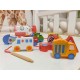 TOOKY TOY Klocki Koraliki Przeplatanka Do Nawlekania Pojazdy Samochody