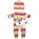 WOOPIE Ubranko dla Lalki Zestaw Pajacyk Body Jednorożec Czapeczka 43 cm