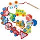 TOOKY TOY Klocki Koraliki Przeplatanka Do Nawlekania Pojazdy Samochody